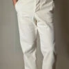 Dyeable White Cotton Drill Fishtail Back Trousers (TR105)
