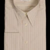 Replica Striped Fabric Spearpoint Collar Shirt | Permanent Stock (SH190R) - Colour 63 - Cream & Gold Stripe