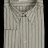 Replica Striped Fabric Spearpoint Collar Shirt | Permanent Stock (SH190R) - Colour 72 - Green Stripe