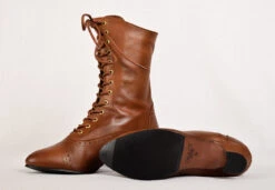 Brown Victorian Lace Up Boots (SP1912) -Urban Mode Shop 2 22a8c609 aaad 4933 971c 04a3d7085d70
