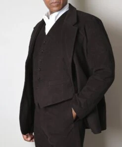 Dark Brown Moleskin Informal Lined C20th Jacket (JA1920-DBB)