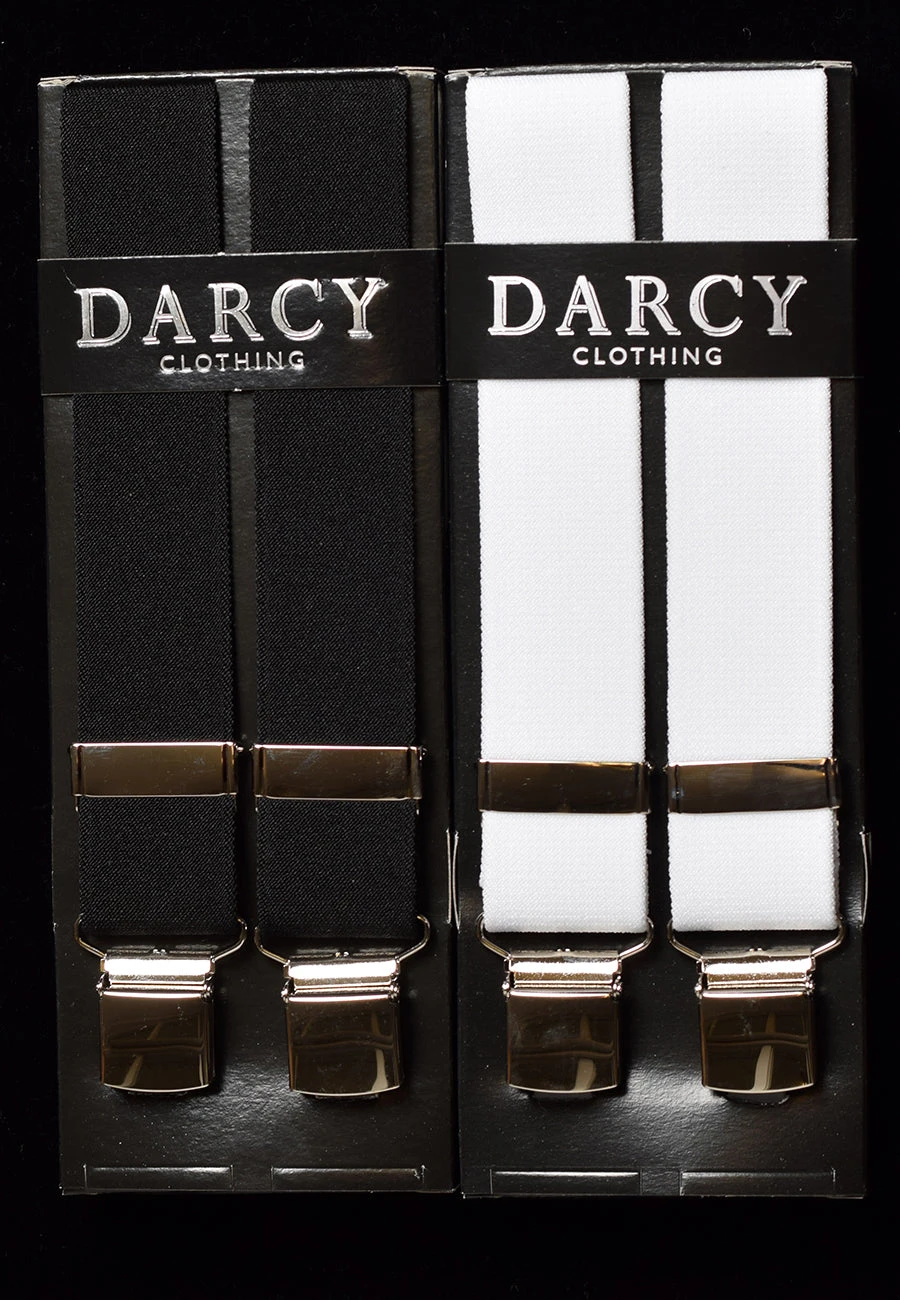 Clip-on Black Or White Braces (BR731BW) 1 Clip-on Black Or White Braces (BR731BW)