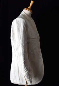 Heavyweight Ivory Herringbone Fully Lined Linen Jacket (JA933) -Urban Mode Shop 2 5d3c9706 5bca 413f 9a4e df068fd5a828