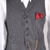 Charcoal Textured Weave Waistcoat (WC360)