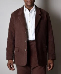 Chocolate Brown Moleskin Informal Lined C20th Jacket (JA1920-C) -Urban Mode Shop 5 1fbad6fb c5c8 4d03 a39f b424ab08cd4b