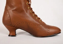 Brown Victorian Lace Up Boots (SP1912) -Urban Mode Shop 6 7ed1d679 d6c8 40c7 b0d1 9b809283f1ab