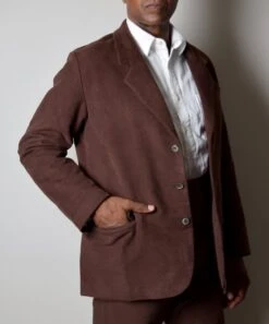 Chocolate Brown Moleskin Informal Lined C20th Jacket (JA1920-C) -Urban Mode Shop 7 9b031820 06df 4c86 be7d 185f111cfb9f