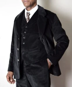 Black Corduroy Informal Lined C20th Jacket (JA1920-BC)