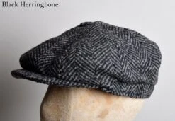 Large Scale Herringbone Traditional Eight Piece Cap (HA152)