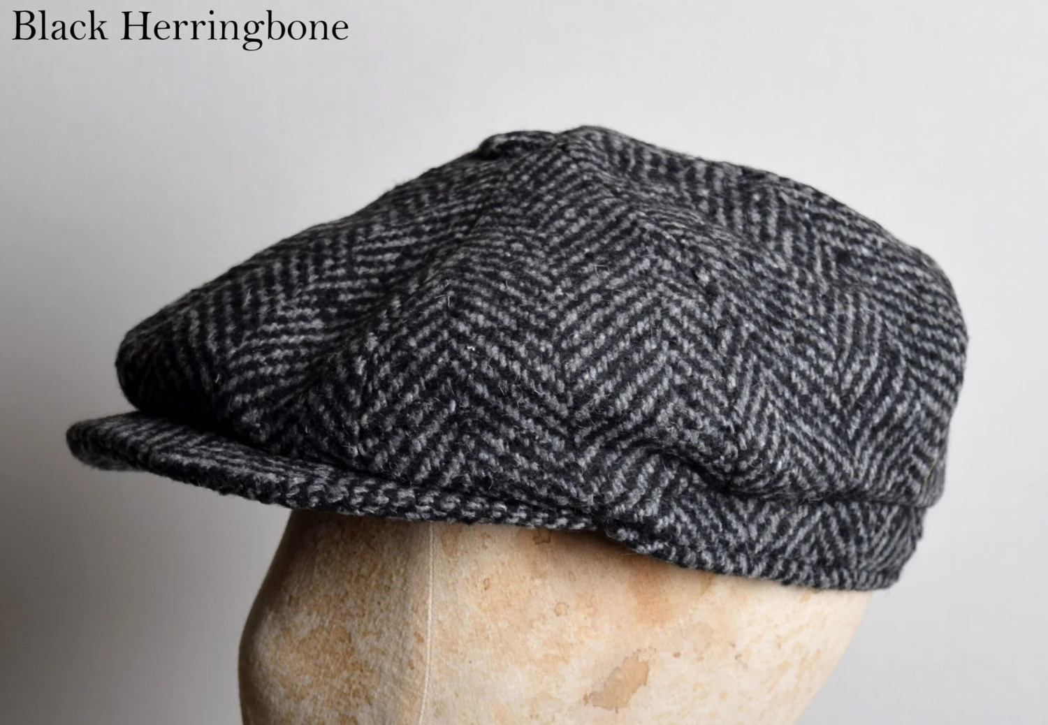 Large Scale Herringbone Traditional Eight Piece Cap (HA152) 1 Large Scale Herringbone Traditional Eight Piece Cap (HA152)