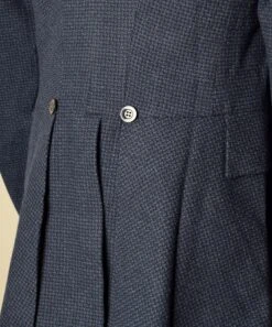Navy Basketweave Late Victorian Coat (JA1880-505) 5 Navy Basketweave Late Victorian Coat (JA1880-505) -Urban Mode Shop BlueBasket3