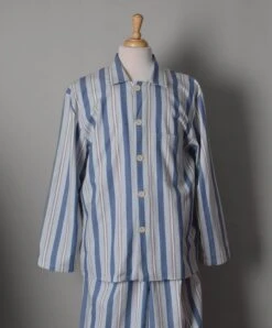 Traditional Darcy Clothing Branded Cotton Stripe Pyjamas (NW480) -Urban Mode Shop Blue 2 57af1ed3 f1e4 4957 ac4a 3ec27afdb453