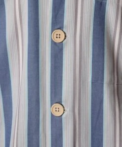 Traditional Darcy Clothing Branded Cotton Stripe Pyjamas (NW480) -Urban Mode Shop Blue 3