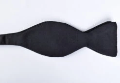 Sized Black Silk Bow Ties - Self Tie (CR535B)