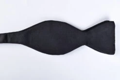 Narrow Black Barathea Bow Ties - Self Tie (CR532B)
