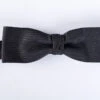 Edwardian Narrow Black Silk Bow Tie - Ready Tied (CR5402)