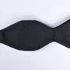 Black Silk Pointed End Bow Tie - Self Tie (CR545BS)