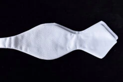 White Marcella Pointed End Bow Tie - Self Tie (CR545WS)