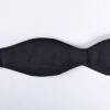 Narrow Black Silk Satin Pointed End Bow Tie - Self Tie (CR546S)