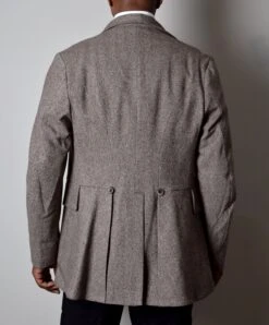 Coffee Herringbone Late Victorian Coat (JA1880-504) 8 Coffee Herringbone Late Victorian Coat (JA1880-504) -Urban Mode Shop Coffee Herringbone Late Victorian Coat JA1880 504 Back