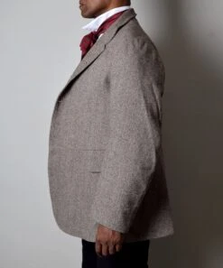 Coffee Herringbone Late Victorian Coat (JA1880-504) 9 Coffee Herringbone Late Victorian Coat (JA1880-504) -Urban Mode Shop Coffee Herringbone Late Victorian Coat JA1880 504 Side 2