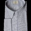 Replica Striped Fabric Spearpoint Collar Shirt | Permanent Stock (SH190R) - Colour 79 - Blue Broken Stripe