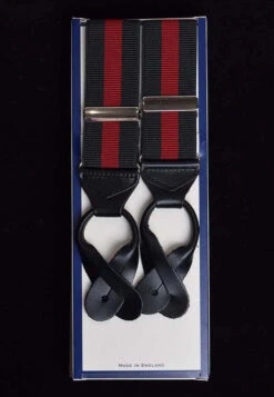 Striped Black Leather Runner End Button-On Braces (BR716) -Urban Mode Shop DSC 28672 5fcf7c91 5484 4949 992b 3dc7f170d24d