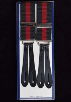 Striped Button-On Braces With Stamped Leather Ends (BR730) -Urban Mode Shop DSC 288210 fe5da20c 9098 4c50 9fd3 2fd8c650a5f2