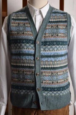 Button Through Fair Isle Waistcoat (KN150) -Urban Mode Shop DSC 3105