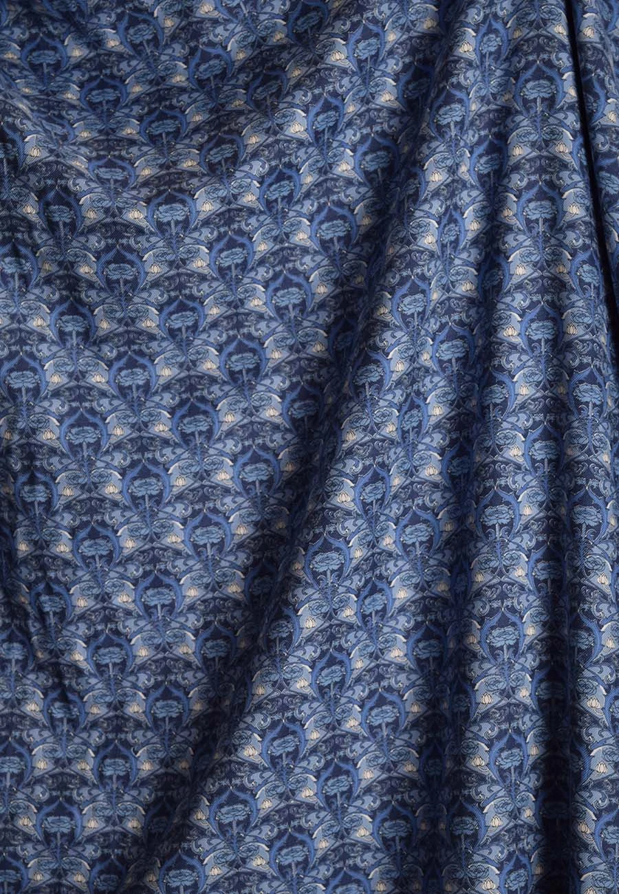 Blue Art Nouveau Liberty Jubilee Fabric (FD-LIB-21) 2 Blue Art Nouveau Liberty Jubilee Fabric (FD-LIB-21) - Image 2