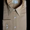Reduced Plain Coloured Spearpoint Collar Shirt | Early C20th (SH190PRS) - Single Cuff - VERY Dark Ivory