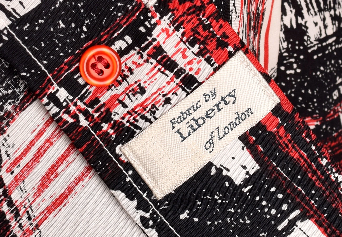 Vintage Liberty Print Panama Man's Shirt (SH205) 7 Vintage Liberty Print Panama Man's Shirt (SH205) - Image 7