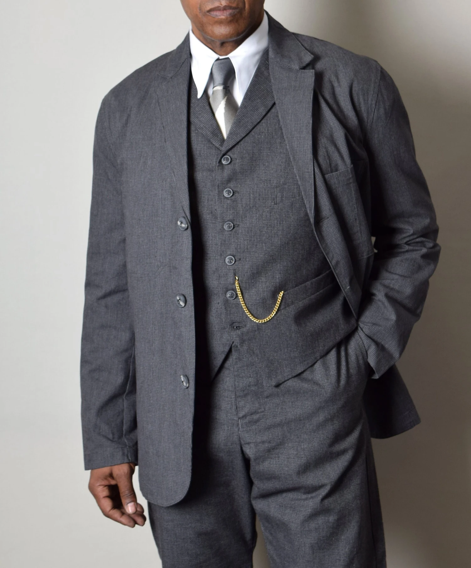 Charcoal Textured Weave Jacket (JA360)