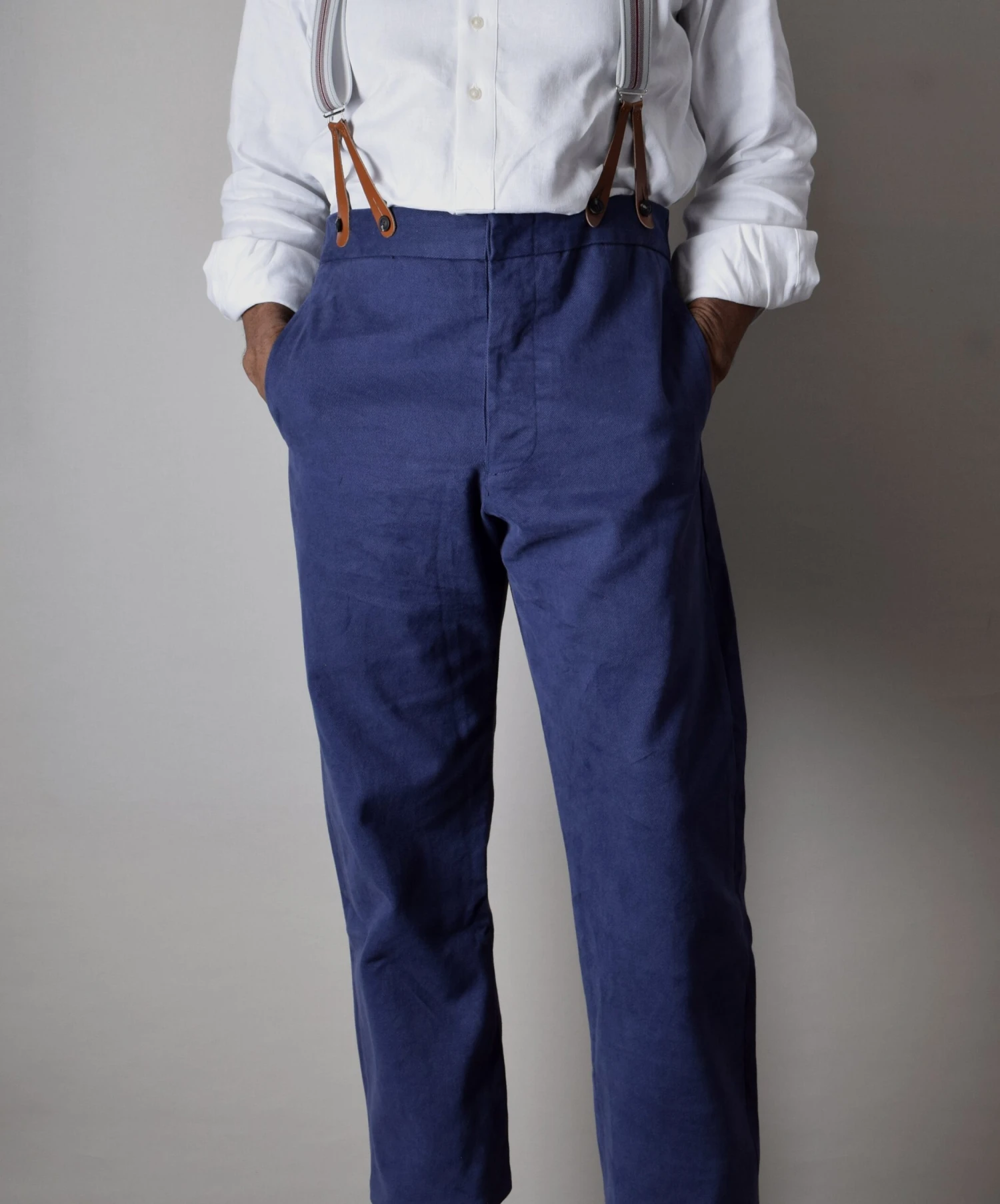 Washed Cotton Drill Fishtail Back Work Trousers (TR100) 1 Washed Cotton Drill Fishtail Back Work Trousers (TR100)