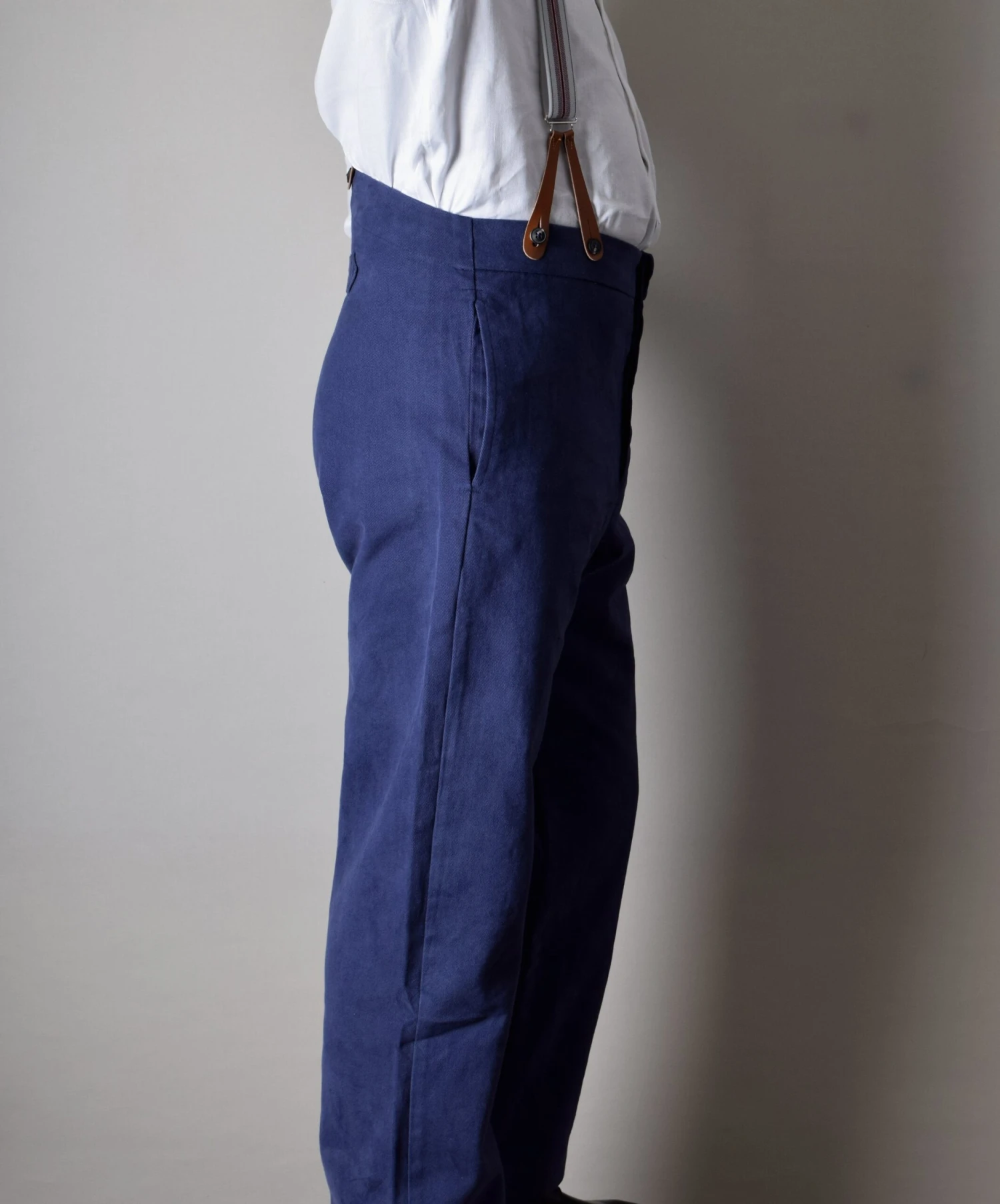 Washed Cotton Drill Fishtail Back Work Trousers (TR100) 2 Washed Cotton Drill Fishtail Back Work Trousers (TR100) - Image 2