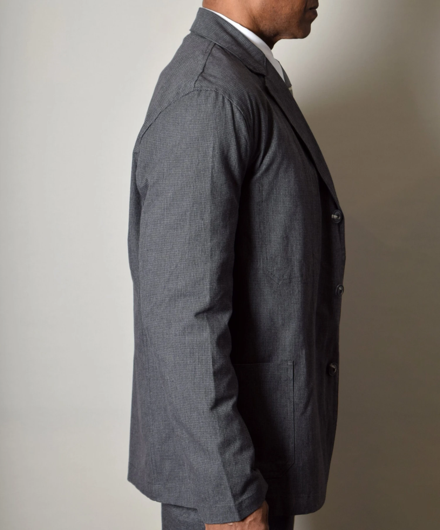 Charcoal Textured Weave Jacket (JA360) 2 Charcoal Textured Weave Jacket (JA360) - Image 2