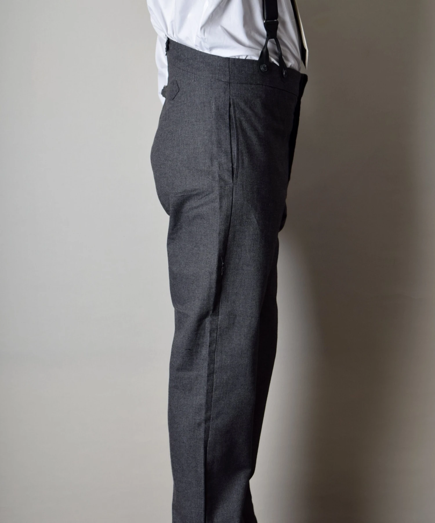 Charcoal Textured Weave Fishtail Back Trousers (TR360) 2 Charcoal Textured Weave Fishtail Back Trousers (TR360) - Image 2