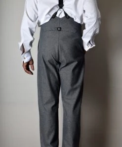 Grey Brushed Cotton Herringbone Fishtail Back Trousers (TR300) 6 Grey Brushed Cotton Herringbone Fishtail Back Trousers (TR300) -Urban Mode Shop Edit3 197d4005 2506 481d 9bca 289765aaac90
