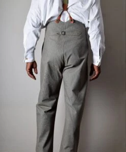 Olive/Blue Stripe Fishtail Back Trousers (TR305) -Urban Mode Shop Edit3 40b4e35a ec7c 40ac aa66 a615c49660d1