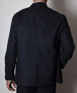 Ebony Black Brushed Cotton Herringbone Jacket - Shorter Sleeve (JA350-S) -Urban Mode Shop Edit3 4ae7d686 12cf 4a93 b6da 27bdfef68f87 1