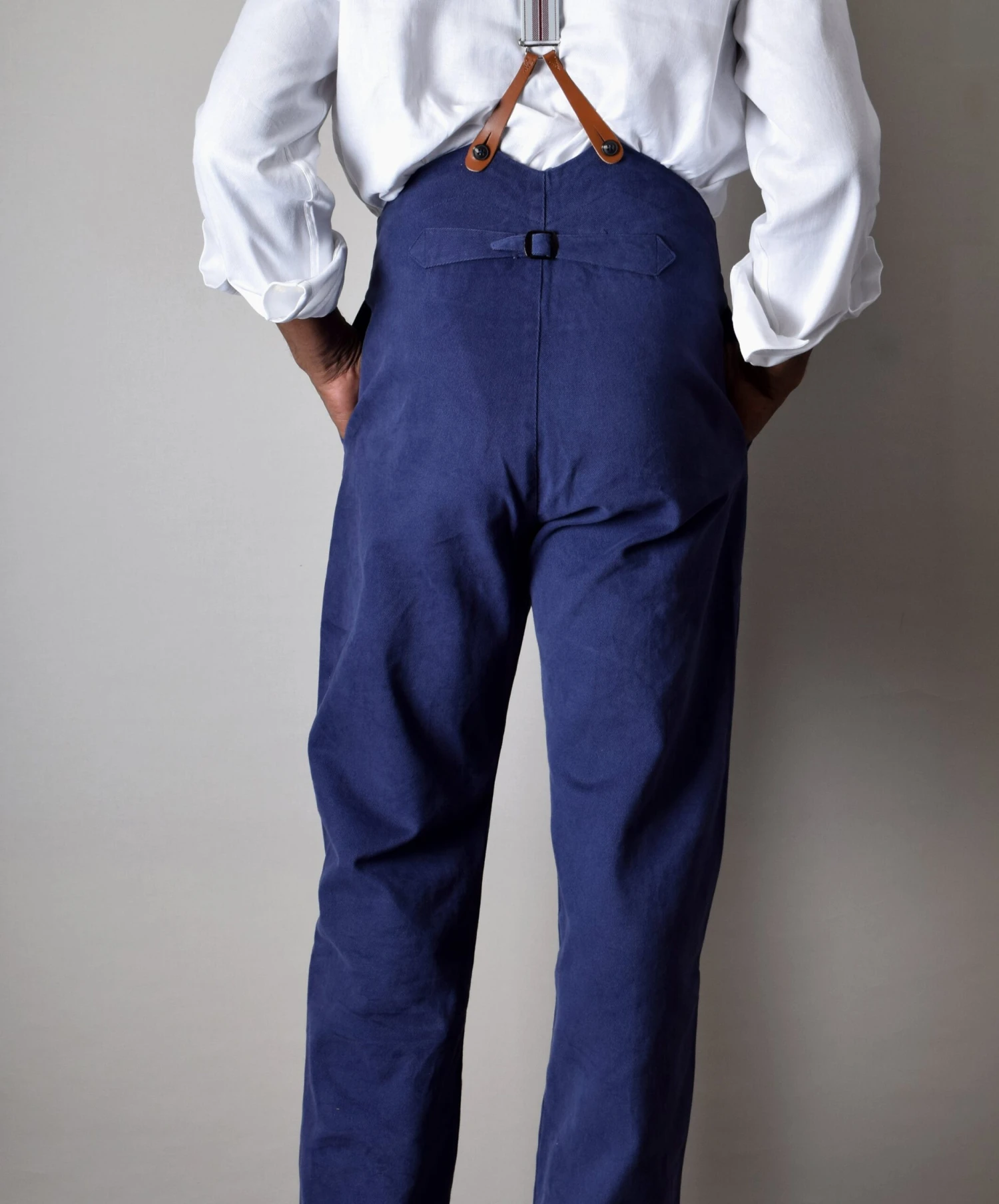 Washed Cotton Drill Fishtail Back Work Trousers (TR100) 3 Washed Cotton Drill Fishtail Back Work Trousers (TR100) - Image 3