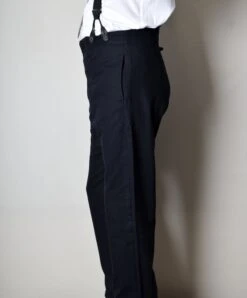 Ebony Black Brushed Cotton Herringbone Fishtail Back Trousers (TR350) 7 Ebony Black Brushed Cotton Herringbone Fishtail Back Trousers (TR350) -Urban Mode Shop Edit4 9288146f 1f3f 4176 8094 d909f35fbd7b