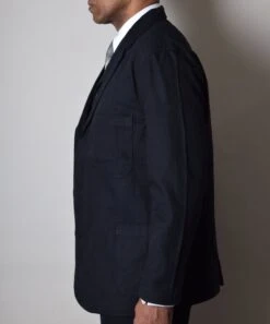 Ebony Black Brushed Cotton Herringbone Jacket (JA350) 7 Ebony Black Brushed Cotton Herringbone Jacket (JA350) -Urban Mode Shop Edit4 c9664f2a 8c4f 4169 87ba 920165b42425