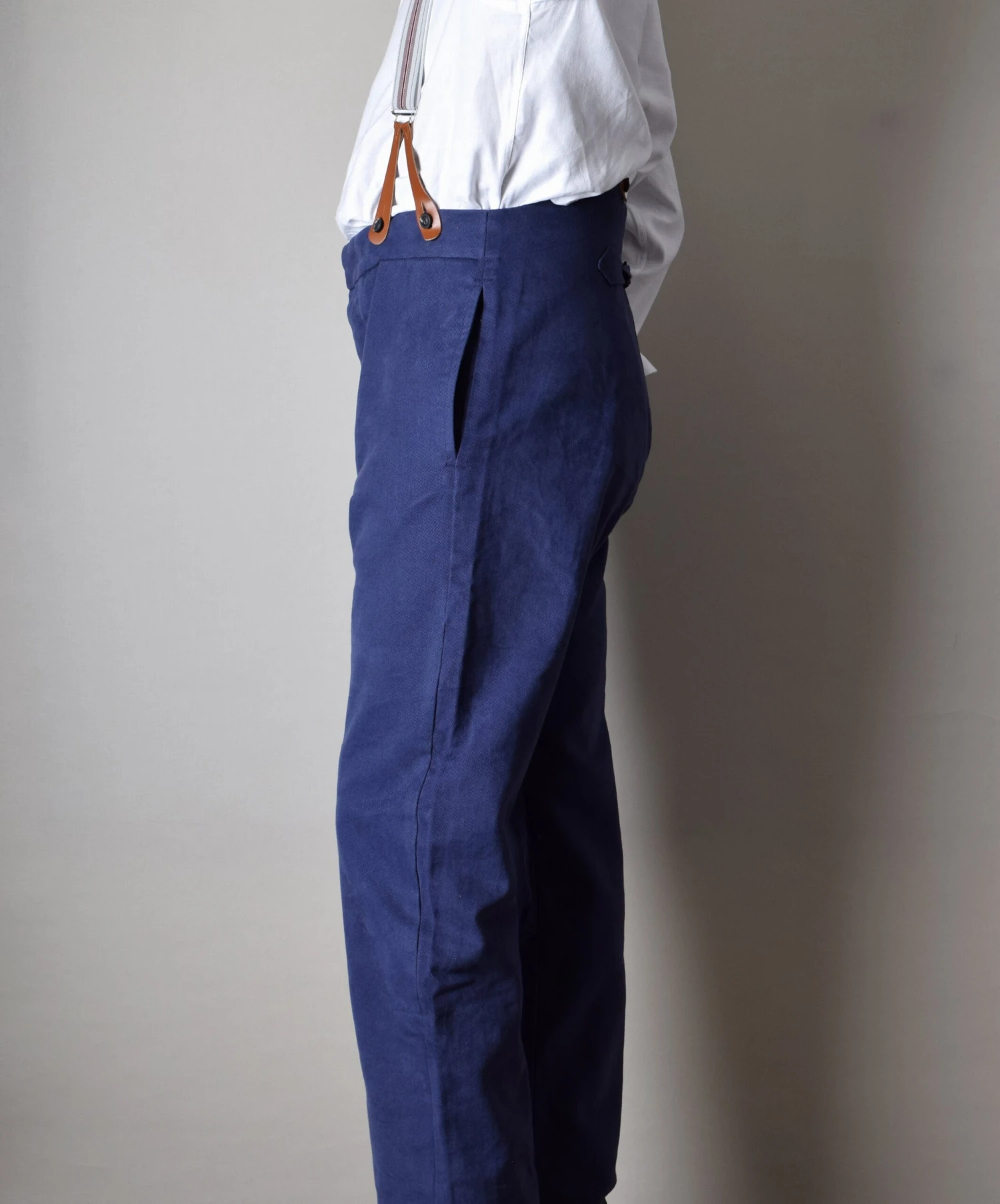 Washed Cotton Drill Fishtail Back Work Trousers (TR100) 4 Washed Cotton Drill Fishtail Back Work Trousers (TR100) - Image 4