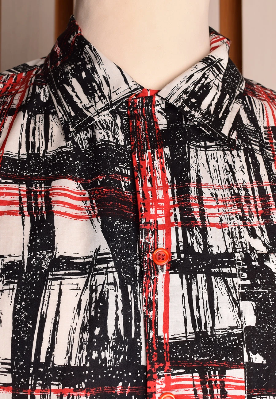 Vintage Liberty Print Panama Man's Shirt (SH205) 6 Vintage Liberty Print Panama Man's Shirt (SH205) - Image 6