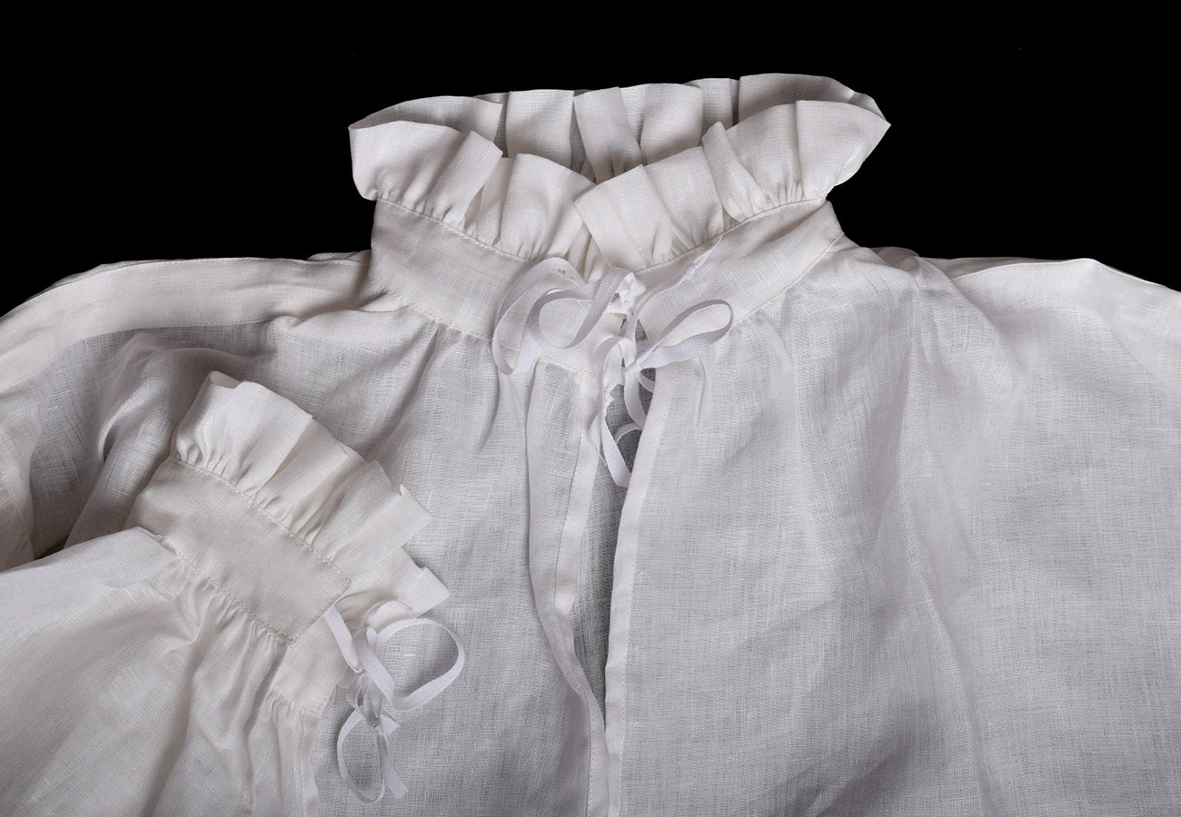 Frilled Linen C16th Shirt (SH121F) 2 Frilled Linen C16th Shirt (SH121F) - Image 2