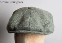 Traditional Eight Piece Cap (HA153) -Urban Mode Shop GreenHerringbone2 HA153