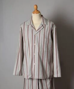Traditional Darcy Clothing Branded Cotton Stripe Pyjamas (NW480) -Urban Mode Shop Green 1