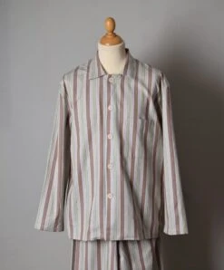 Traditional Darcy Clothing Branded Cotton Stripe Pyjamas (NW480) -Urban Mode Shop Green 2