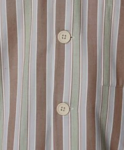 Traditional Darcy Clothing Branded Cotton Stripe Pyjamas (NW480) -Urban Mode Shop Green 3